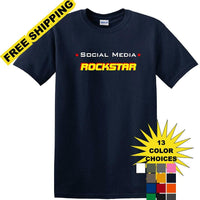 Social Media Rockstar - Funny shirt - short sleeved T-shirt TSM11