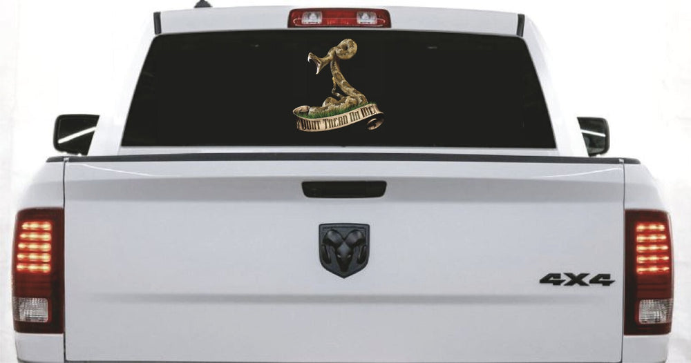 Don't Tread On Me Die Cut Sticker Laptop Car Window Stickers Gadsden Flag Guns