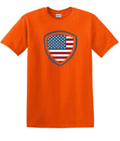 
              Memorial Day shirt flag shield We Will Always Remember 13 color choices -mds5
            