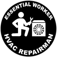 Essential Worker HVAC REPAIRMAN Decal