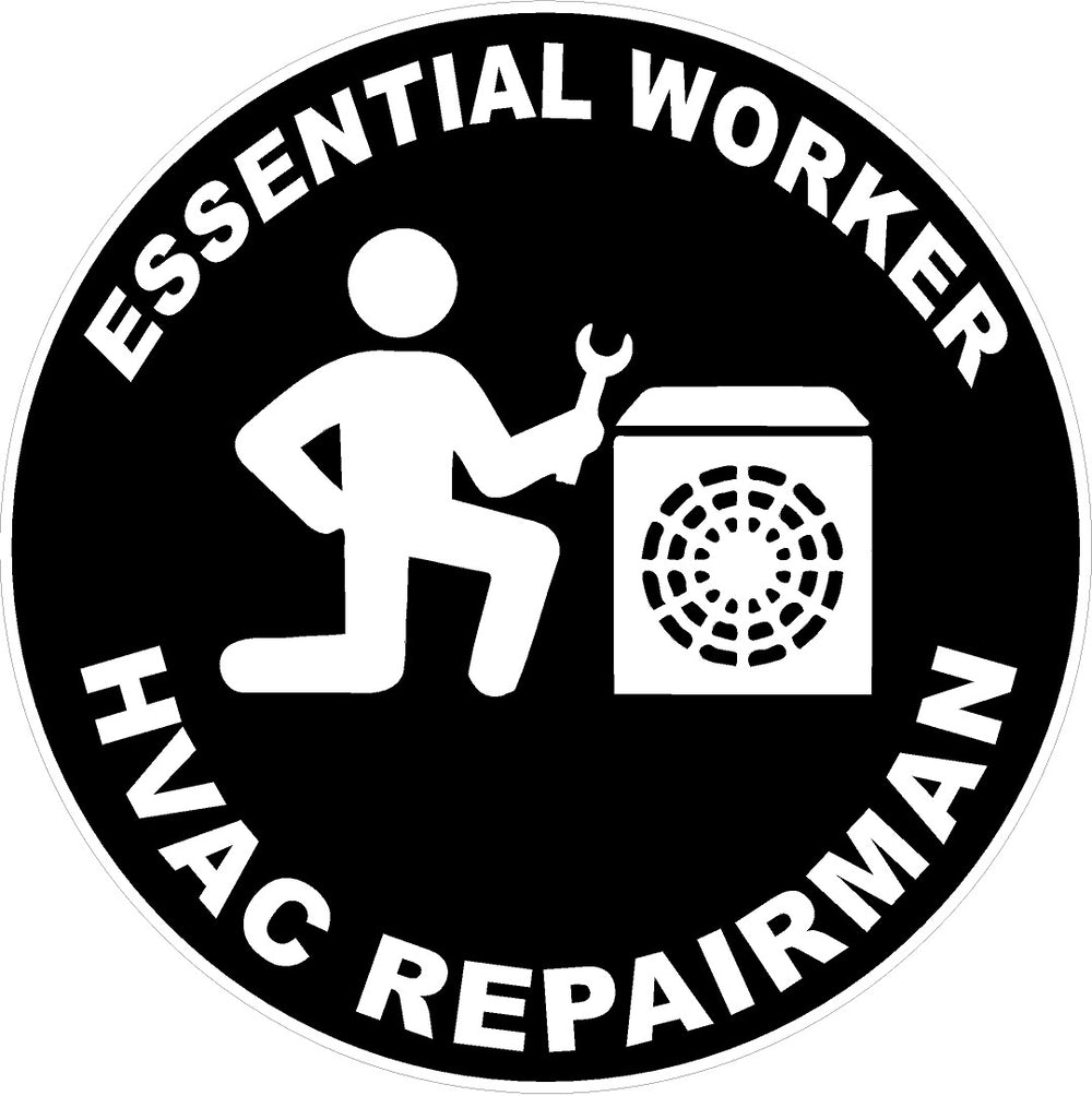 Essential Worker HVAC REPAIRMAN Decal