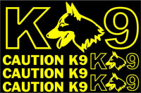 
              Caution K9 Unit Set - Die-cut Vinyl Decal -Car / Truck / Window Sticker Kit - K1
            