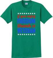 
              IF YOU ENJOY FREEDOM THANK A VETERAN, Veterans day Soldier USA Support T-Shirt
            