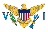 
              US VIRGIN ISLANDS FLAG, STICKER, DECAL, 5 YR VINYL
            