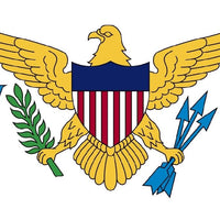 US VIRGIN ISLANDS FLAG, STICKER, DECAL, 5 YR VINYL