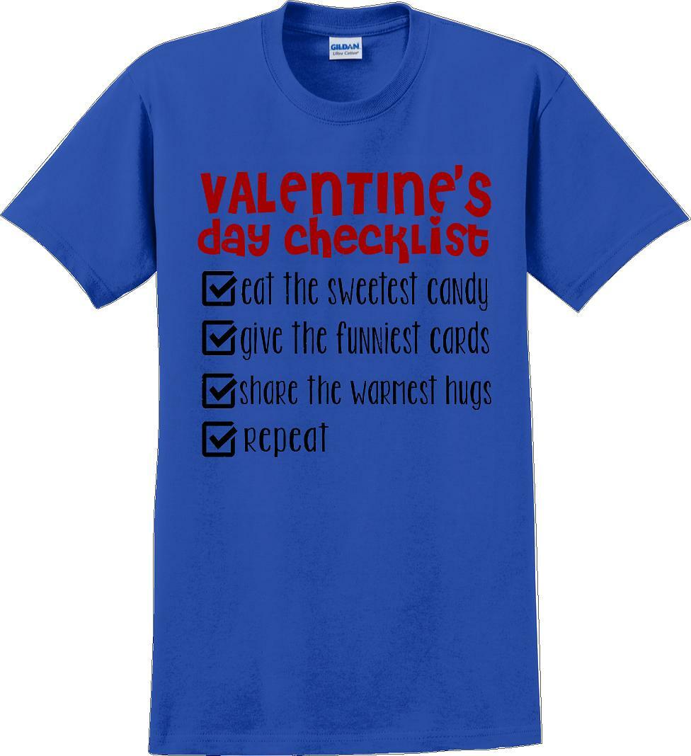 Valentine's Day Checklist  - Valentine's Day Shirts - V-Day shirts