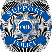 Support our Police Vinyl Decal Police Badge REFLECTIVE