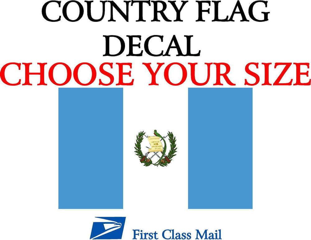Guatemala Country Flag, STICKER, DECAL, 5YR VINYL, STATE FLAG