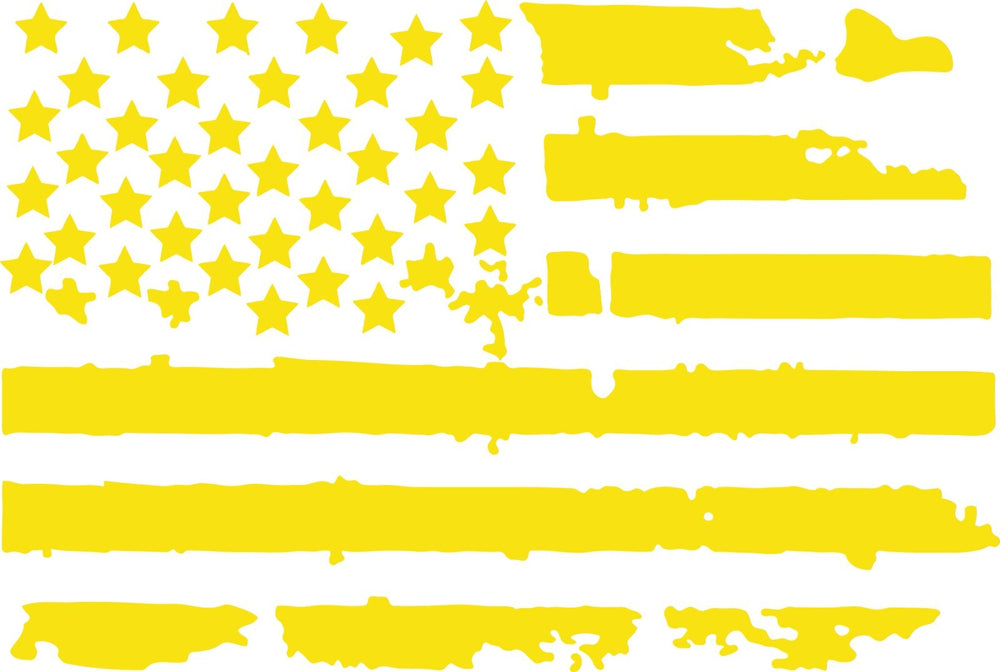 Dodge RAM Back Window Distressed American Flag Decal 2009-2018