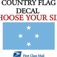 MICRONESIAN COUNTRY FLAG, STICKER, DECAL, 5YR VINYL, STATE FLAG