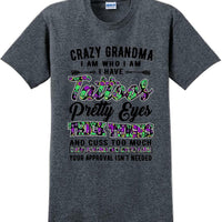 Crazy Tattooed Grandma T-Shirt - 12 color choices