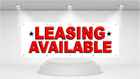 
              LEASING AVAILABLE - Advertising Vinyl Banner Flag Sign  printed in the USA
            
