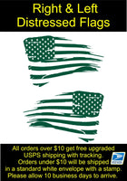 
              American Flag Distressed Right & Left Vinyl Decal Sticker  14 Colors 6yr vinyl
            