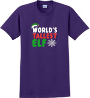 
              Worlds tallest Elf - Christmas Day T-Shirt -12 color choices
            