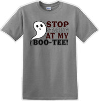 
              STOP STARING AT MY BOO-TEE - Halloween - Novelty T-shirt
            
