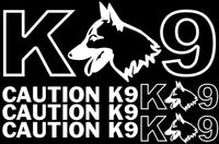 
              Caution K9 Unit Set - Die-cut Vinyl Decal -Car / Truck / Window Sticker Kit - K1
            