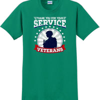 THANK YOU FOR YOUR SERVICE VETERANS , Veterans day Soldier USA Support T-Shirt