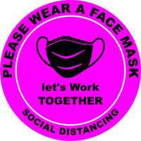 
              Please wear a face mask window Decal sticker social distancing Choose your color
            