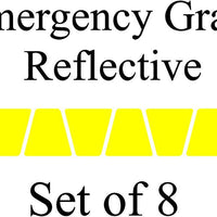 Yellow HELMET TETS TETRAHEDRONS HELMET STICKER  EMT EMERGENCY GRADE REFLECTIVE