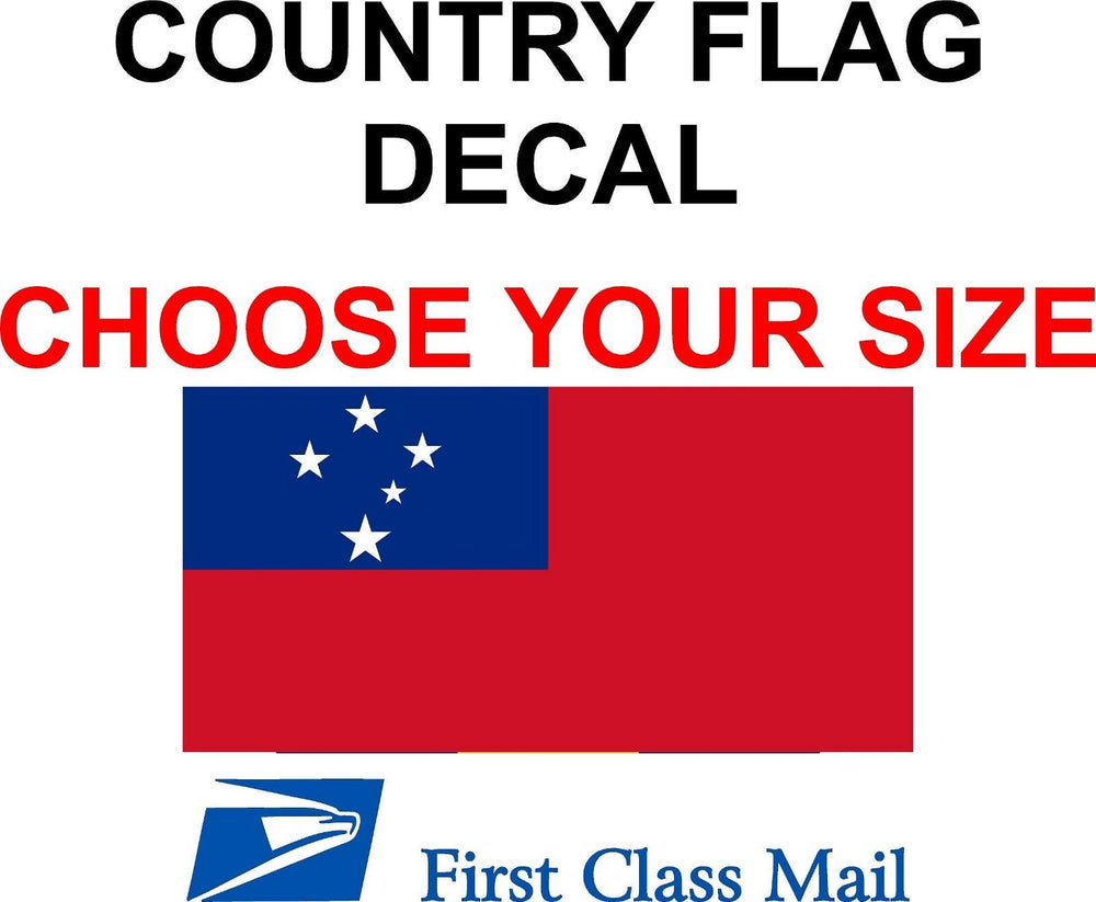 SAMOAN COUNTRY FLAG, STICKER, DECAL, 5YR VINYL, STATE FLAG