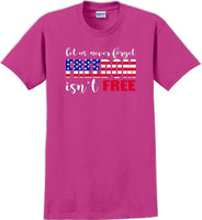 
              LET US NEVER FORGET FREEDOM ISN'T FREE, Veterans day Soldier USA Support T-Shirt
            