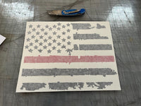 
              Colorado Back Window Distressed  Flag Decal 2023-2024 w Red Line Fire
            