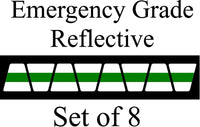 
              White  w/ Green Stripe HELMET TETS TETRAHEDRONS HELMET STICKER  EMT REFLECTIVE
            