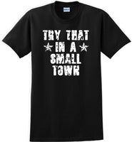 
              Try That in a Small Town T-Shirt Distressed  Country Music Gift
            