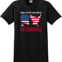 THANK YOU FOR YOUR SERVICE, Veterans day Soldier USA Support T-Shirt