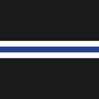 Reflective White and blue stripe 1.5" x 24"