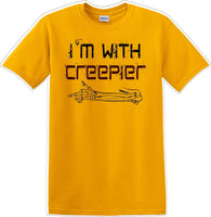 
              I'M WITH CREEPIER POINTING RIGHT - Halloween - Novelty T-shirt
            