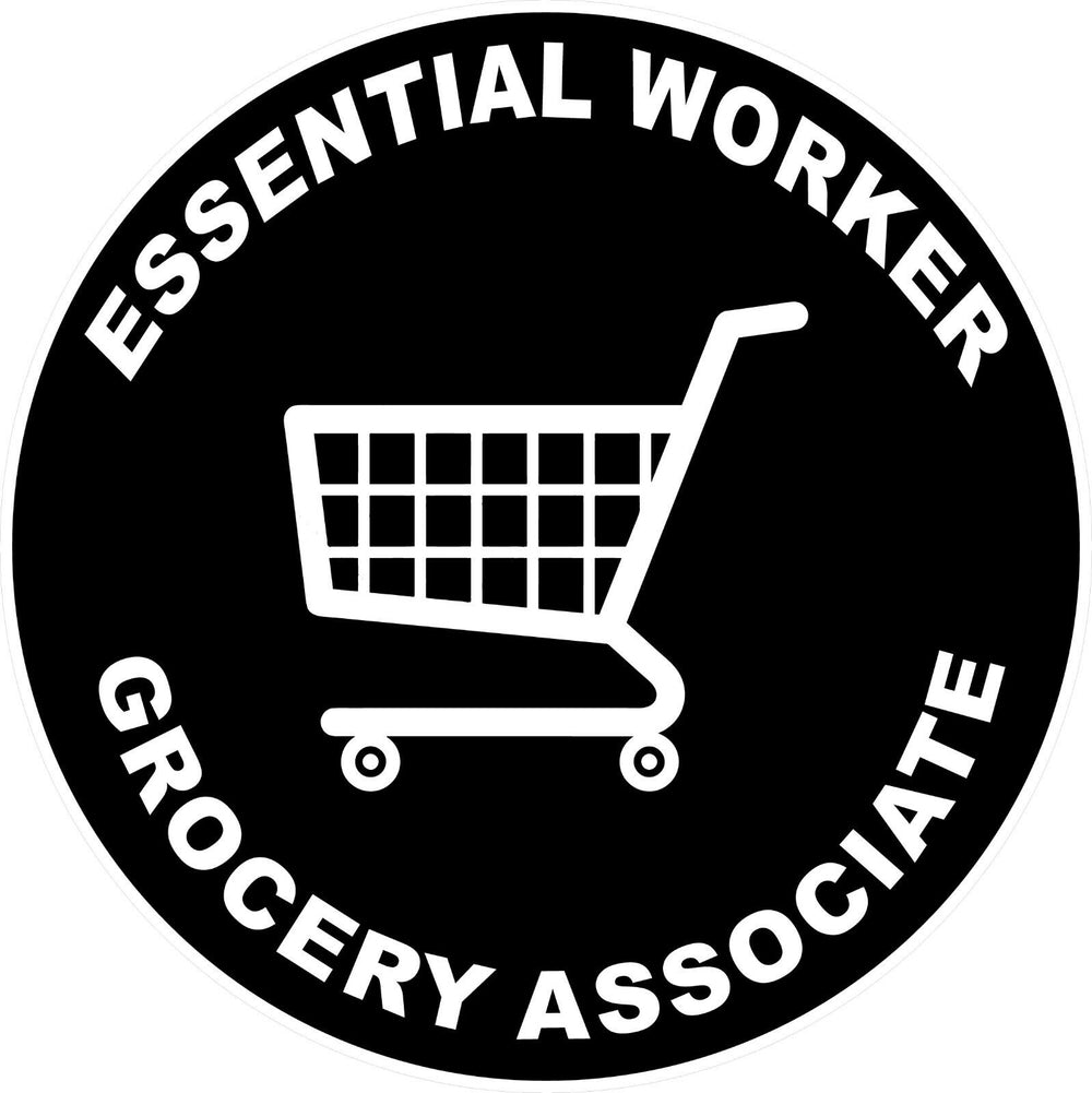 Essential Worker Grocery Associate Decal