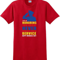 HONORING THE GREAT NEVER FORGET, Veterans day Soldier USA Support T-Shirt