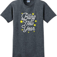 Bling in the New Year with stars T-Shirt - New Years Shirt - 12 color choices