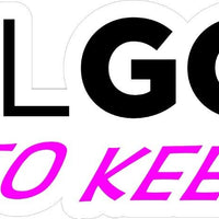 Girl Golf  Keep up Decal Sticker for Girl Car and Truck Window or Bumper sticker