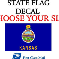 KANSAS STATE FLAG, STICKER, DECAL, 5 YR VINYL State Flag of Kansas