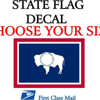WYOMING STATE FLAG, STICKER, DECAL, 5YR VINYL State Flag of Wyoming