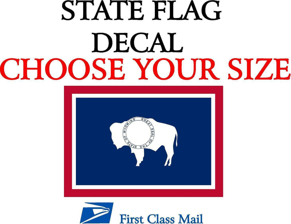 WYOMING STATE FLAG, STICKER, DECAL, 5YR VINYL State Flag of Wyoming
