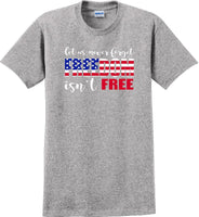 
              LET US NEVER FORGET FREEDOM ISN'T FREE, Veterans day Soldier USA Support T-Shirt
            