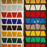 Blue w/ Yellow Stripe HELMET TETS TETRAHEDRONS HELMET STICKER  EMT REFLECTIVE