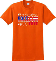 
              LET US NEVER FORGET FREEDOM ISN'T FREE, Veterans day Soldier USA Support T-Shirt
            
