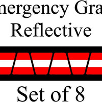 Red w/ White Stripe HELMET TETS TETRAHEDRONS HELMET STICKER  EMT REFLECTIVE