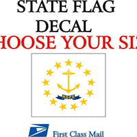 Rhode Island STATE FLAG, STICKER, DECAL, 5YR VINYL State Flag of Rhode Island