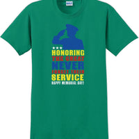 HONORING THE GREAT NEVER FORGET, Veterans day Soldier USA Support T-Shirt