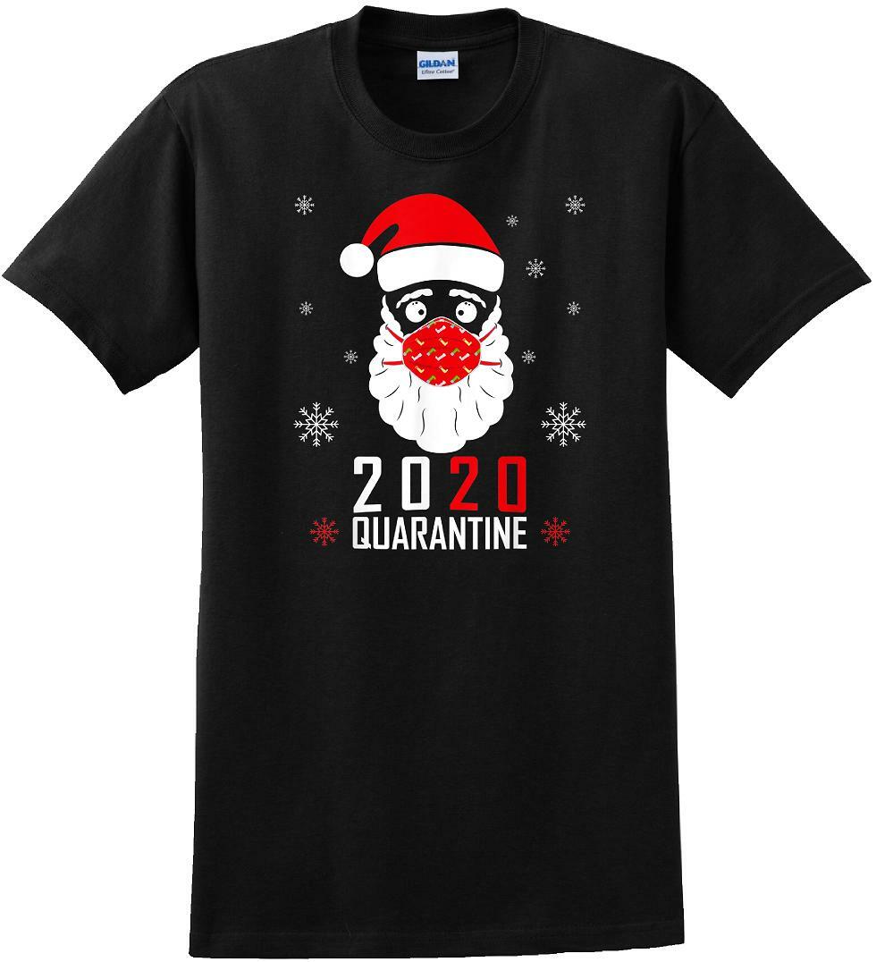 2020 Christmas Merry Quarantine Funny Gift Santa Face Mask 7 - Funny T-Shirt