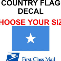 SOMALI COUNTRY FLAG, STICKER, DECAL, 5YR VINYL, STATE FLAG