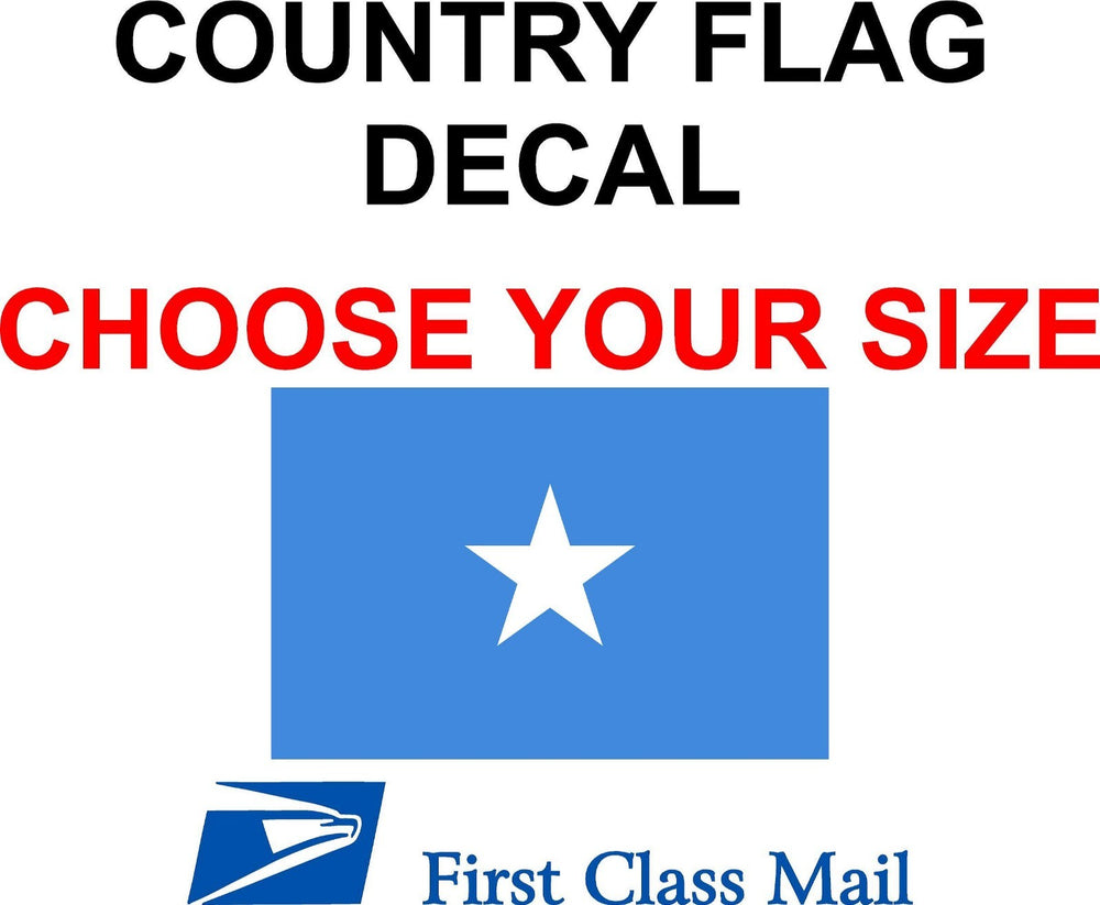 SOMALI COUNTRY FLAG, STICKER, DECAL, 5YR VINYL, STATE FLAG