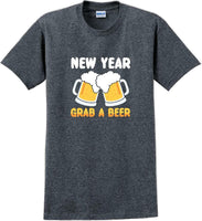 
              New Year Grab a beer - New Years Shirt -12 color choices
            