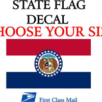 MISSOURI STATE FLAG, STICKER, DECAL, 5YR VINYL State flag of Missouri