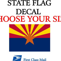 ARIZONA STATE FLAG, STICKER, DECAL, 5 YR VINYL